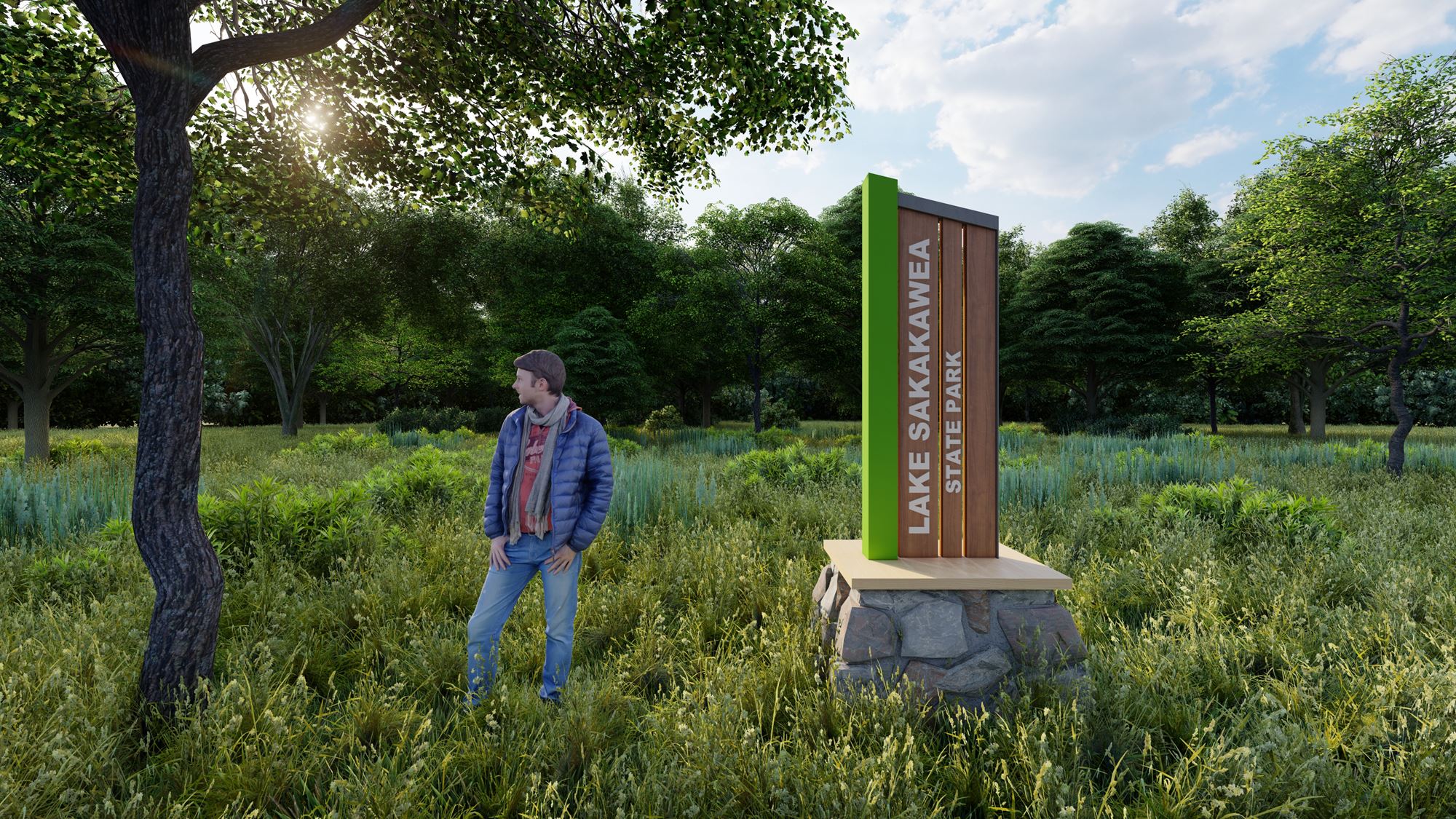 North Dakota State Park Gateway Signage